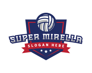 Volleyball Sports Tournament Logo