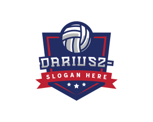 Volleyball Sports Tournament Logo