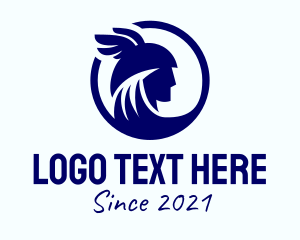 Myth - Blue Hermes Emblem logo design