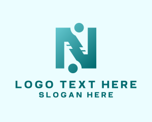 Letter - Gradient Key Letter N logo design