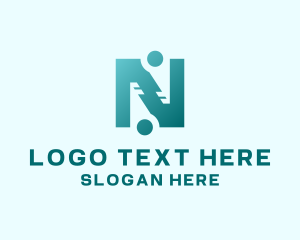 Security - Security Key Letter N logo design