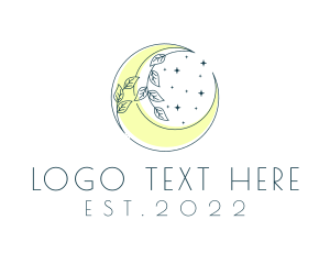 Astrologist - Astronomical Moon Leaf logo design