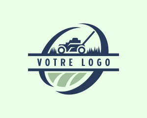 Grass - Lawn Mower Grass Landscaping logo design