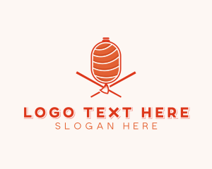 Dango - Japanese Cuisine Sashimi logo design