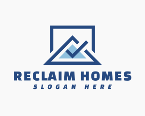 Foreclosure - House Roof Check logo design