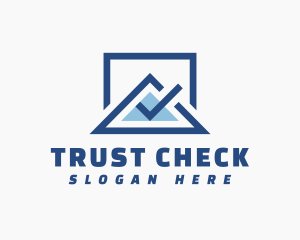 Verify - House Roof Check logo design