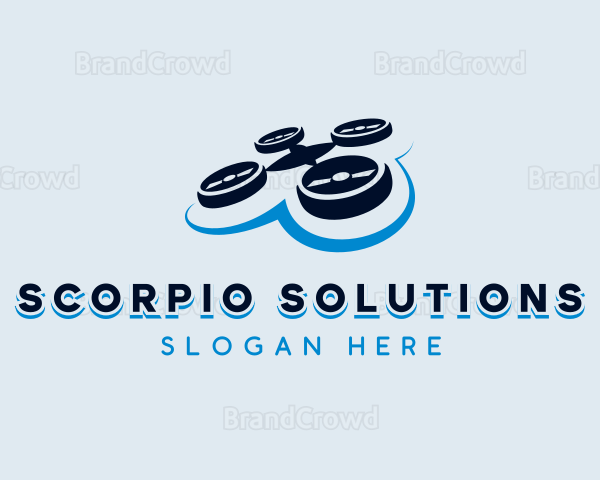 Aerial Drone Quadcopter Logo