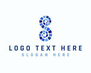 Tradesman - Flooring Brick Letter S logo design
