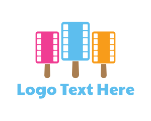 Ice Lolly - Colorful Popsicle Filmstrip logo design