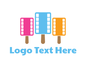 Colorful Popsicle Filmstrip Logo