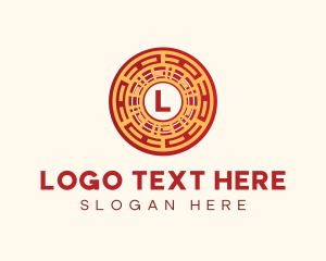 Lettermark - Pattern Oriental Asian logo design