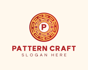 Pattern Oriental Asian logo design