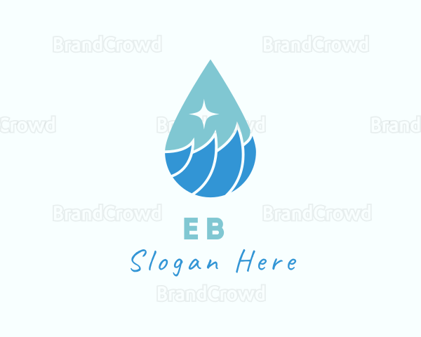 Ocean Water Droplet Logo