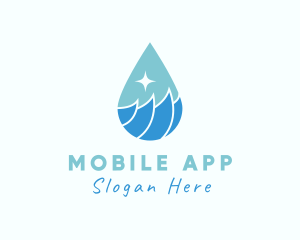 Ocean Water Droplet Logo