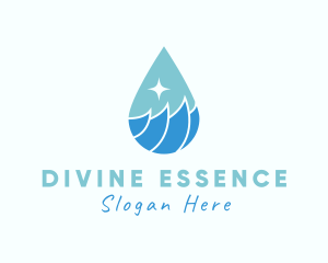 Ocean Water Droplet logo design