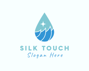 Ocean Water Droplet logo design