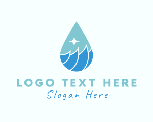 Ocean Water Droplet Logo