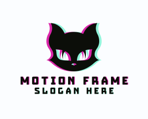 Glitch Gaming Cat logo design