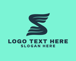 Airline - Wing Business Letter S logo design