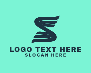 Aviation - Wing Business Letter S logo design