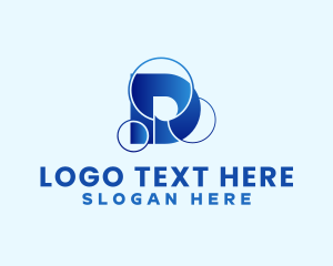 Letter D - Circle Media Startup logo design