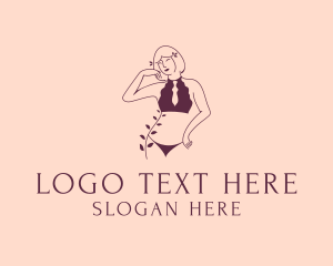 Lingerie - Woman Sexy Bikini logo design