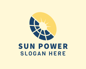 Solar - Sunlight Solar Electricity logo design