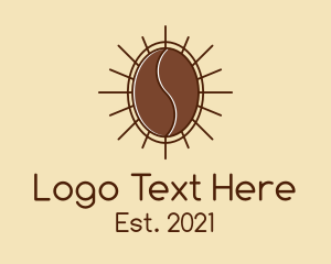 Coffee Farmer - Coffee Bean Rays logo design