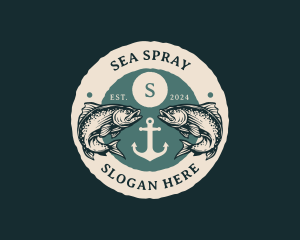 Anchor Fish Fishing logo design