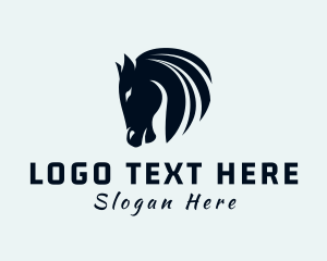 Horseracing - Horse Equine Silhouette logo design