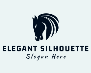 Horse Equine Silhouette logo design