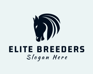 Horse Equine Silhouette logo design