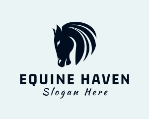 Horse Equine Silhouette logo design