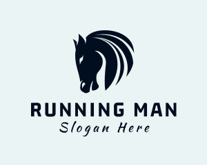 Riding - Horse Equine Silhouette logo design