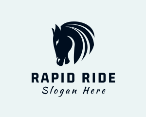 Horse Equine Silhouette logo design