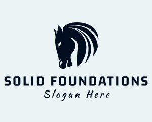 Steed - Horse Equine Silhouette logo design