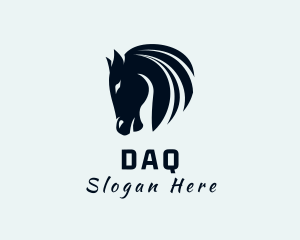 Barn - Horse Equine Silhouette logo design