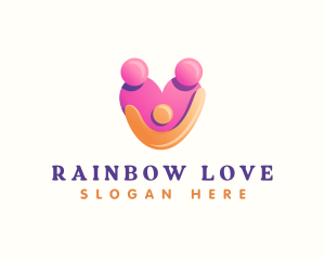 Heart Family Love logo design