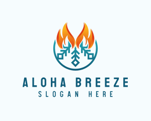 Flame Cooling Breeze logo design