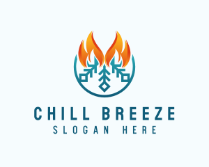 Flame Cooling Breeze logo design