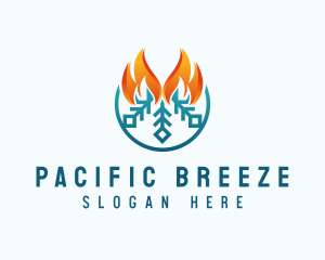 Flame Cooling Breeze logo design