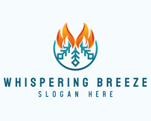 Flame Cooling Breeze logo design