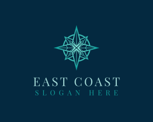 East - Compass Exploration Navigation logo design