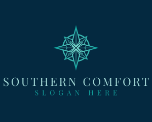 South - Compass Exploration Navigation logo design