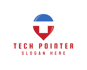 Pointer - Location Pin Courier logo design