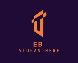 Application - Orange Startup Letter T logo design