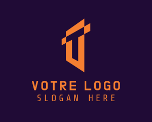 App - Orange Startup Letter T logo design
