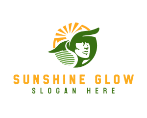 Sunlight - Farmer Landscape Farm logo design