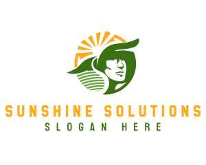 Sunlight - Farmer Landscape Farm logo design