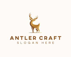 Luxury Deer Antler  logo design